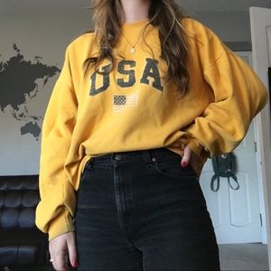 Yellow USA Sweatshirt